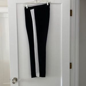 Banana republic black dress, slacks, w/white side stripe, CUTE! worn once size 8